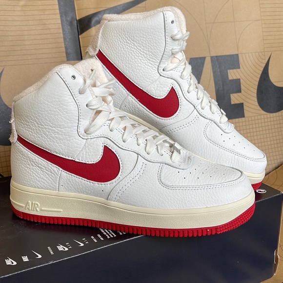 NIKE W AF1 SCULPT Summit White/Gym Red - Picture 8 of 16